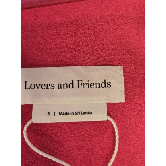 NWT Lovers and Friends Pink Crepe Satin Surplice Blouson Sleeves Bodysuit Small - Picture 3 of 9